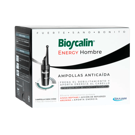 BIOSCALIN ENERGY HOMBRE ANTICAIDA 10 AMPOLLAS