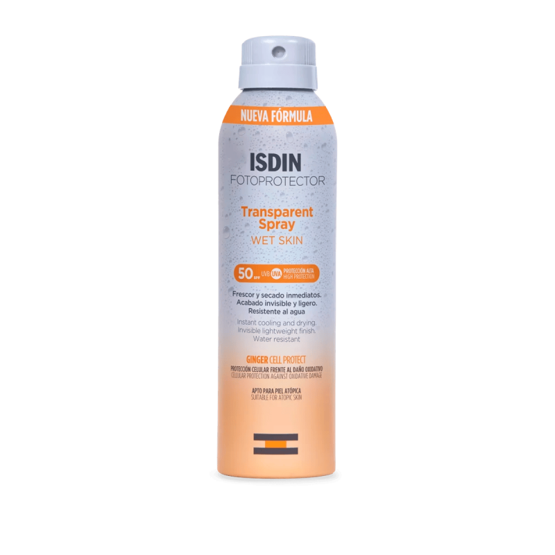 FOTOPROTECTOR ISDIN SPF 50 SPRAY TRANSPARENT WET